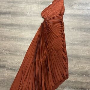 ALC designer One-Shoulder Pleated Dress